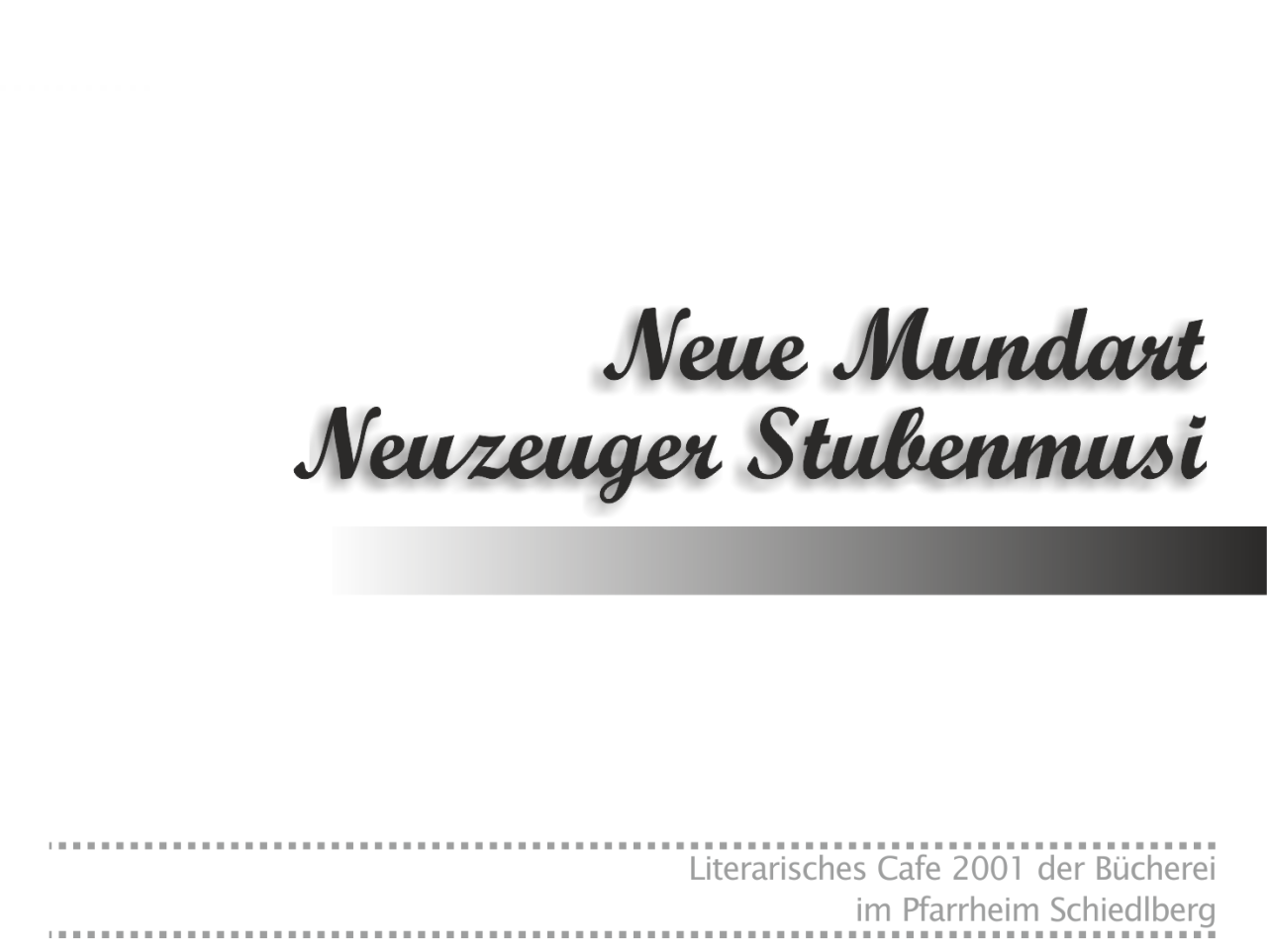 Mundart-Abend
