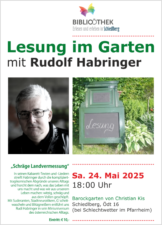 Lesung im Garten 2025